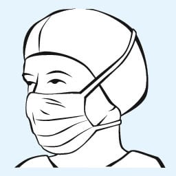 Foliodress maska ​​przeciw rozpryskom | Opakowanie (40 sztuk)