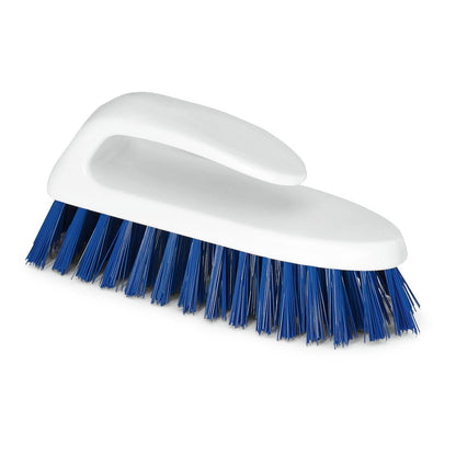 Szczotka do mycia Nölle Profi Brush HACCP z uchwytem, 18 cm, z twardym niebieskim włosiem (0,5 mm) od Nölle Profi Brush Bürsten- & Pinseltechnik e.K., idealna do profesjonalnego czyszczenia, na białym tle.