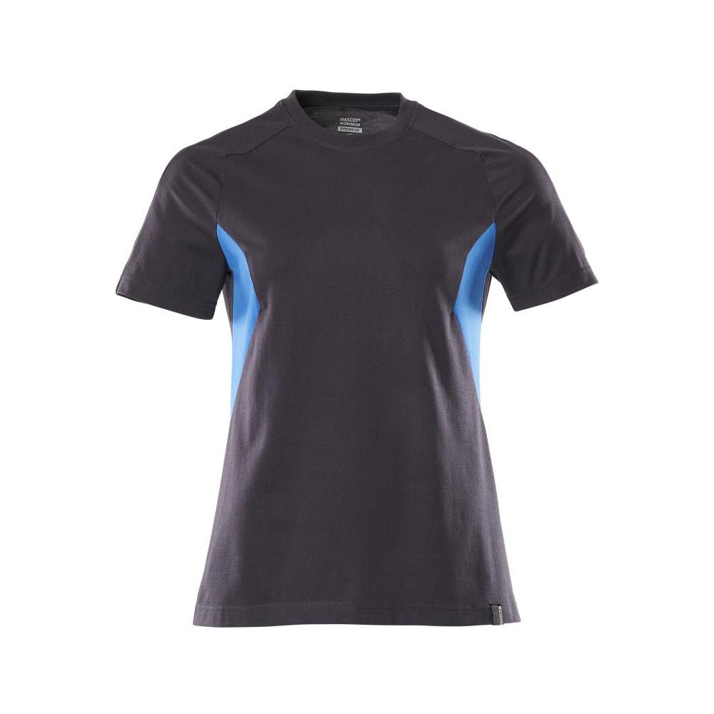 T-shirt, damski t-shirt damski, kolor czarno-niebieski/lazurowy