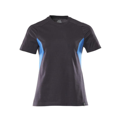 T-shirt, damski t-shirt damski, kolor czarno-niebieski/lazurowy