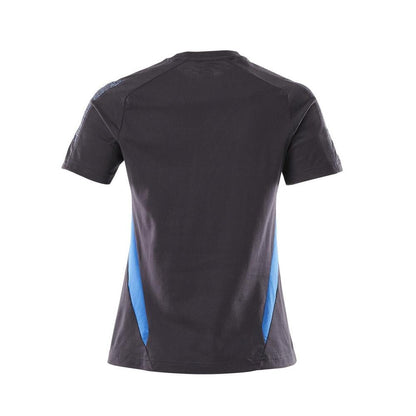T-shirt, damski t-shirt damski, kolor czarno-niebieski/lazurowy