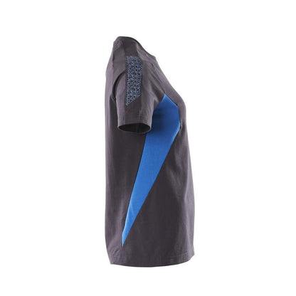 T-shirt, damski t-shirt damski, kolor czarno-niebieski/lazurowy