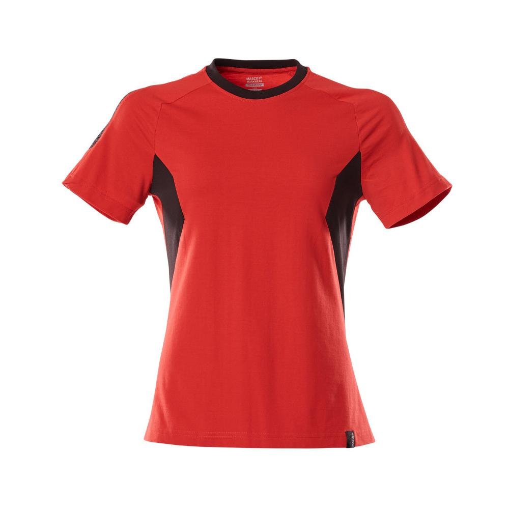 T-shirt, damski t-shirt damski, kolor czerwono-czarny