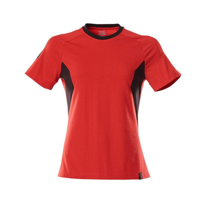 T-shirt, damski t-shirt damski, kolor czerwono-czarny