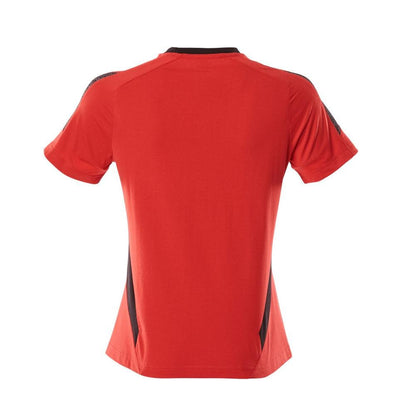 T-shirt, damski t-shirt damski, kolor czerwono-czarny
