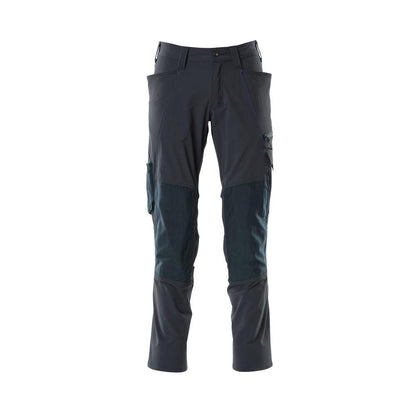 Spodnie, kieszenie na kolanach, spodnie ULTIMATE STRETCH, czarno-niebieskie