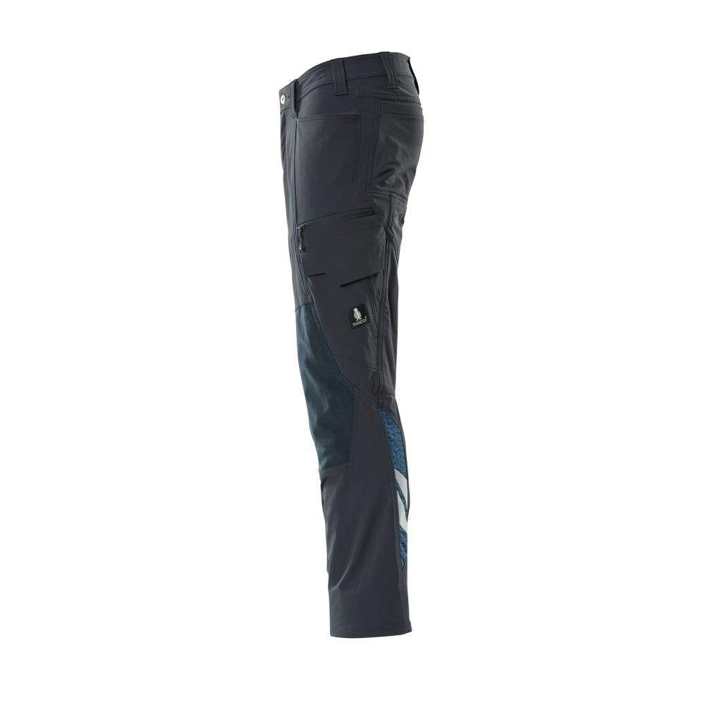 Spodnie, kieszenie na kolanach, spodnie ULTIMATE STRETCH, czarno-niebieskie