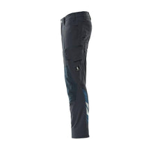 Spodnie, kieszenie na kolanach, spodnie ULTIMATE STRETCH, czarno-niebieskie