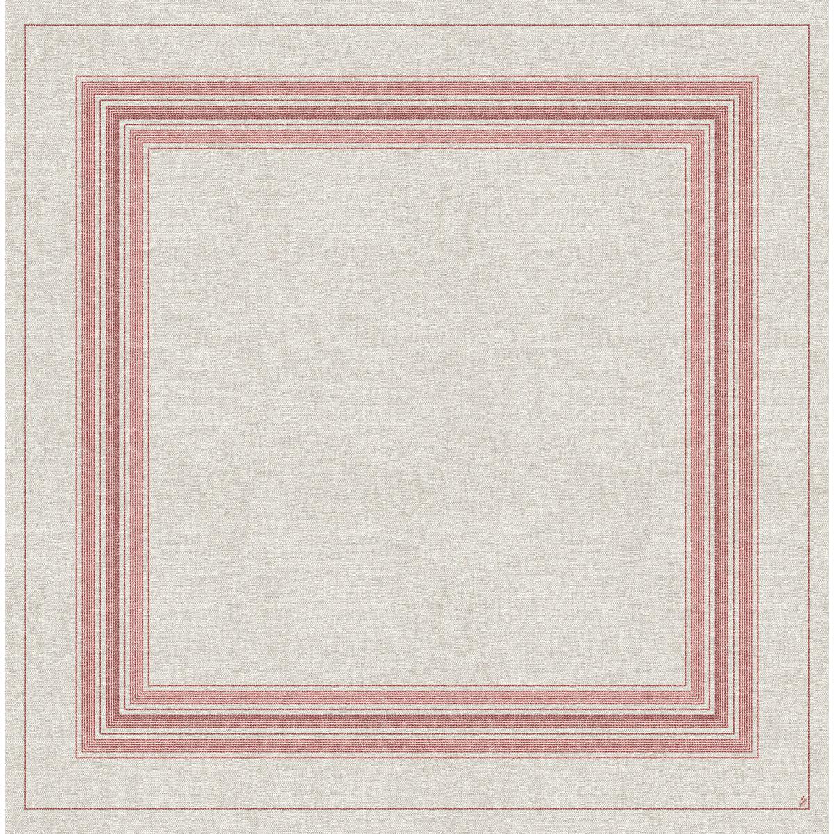 Serwety Dunisilk 84 x 84 cm Cocina bordeaux firmy Duni GmbH mają beżowe tło o strukturze i cienkie czerwone linie tworzące koncentryczne kwadraty - idealne jako elegancka dekoracja stołu lub do stylowych efektów obramowania warstwowego. Opakowanie zawiera 20 sztuk.