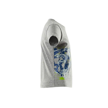 T-shirt dziecięcy, z nadrukiem T-shirt dziecięcy, szary w cętki
