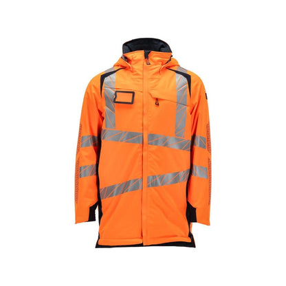 Parka z podszewką CLIMASCOT®, lekka parka, odblaskowa pomarańczowa/czarno-niebieska