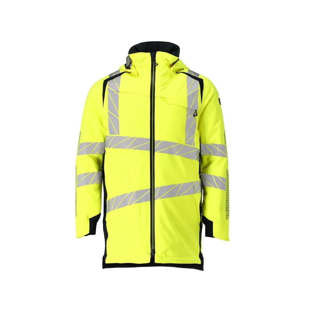 Parka CLIMASCOT® z podszewką, lekka parka, odblaskowa żółto/czarno-niebieska