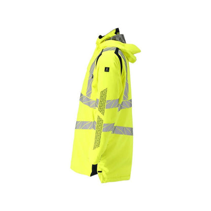 Parka CLIMASCOT® z podszewką, lekka parka, odblaskowa żółto/czarno-niebieska