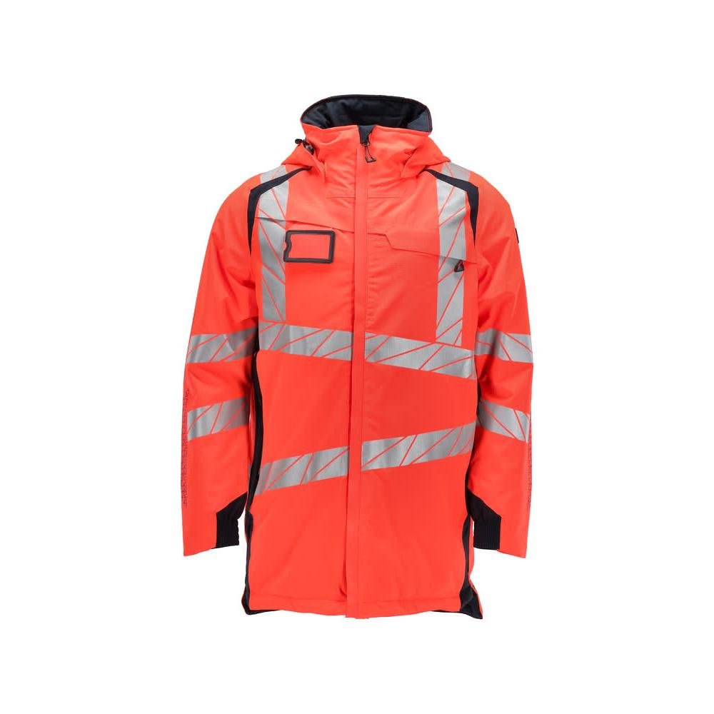 Parka CLIMASCOT® z podszewką, lekka parka, odblaskowa czerwono/czarno-niebieska