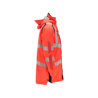 Parka CLIMASCOT® z podszewką, lekka parka, odblaskowa czerwono/czarno-niebieska