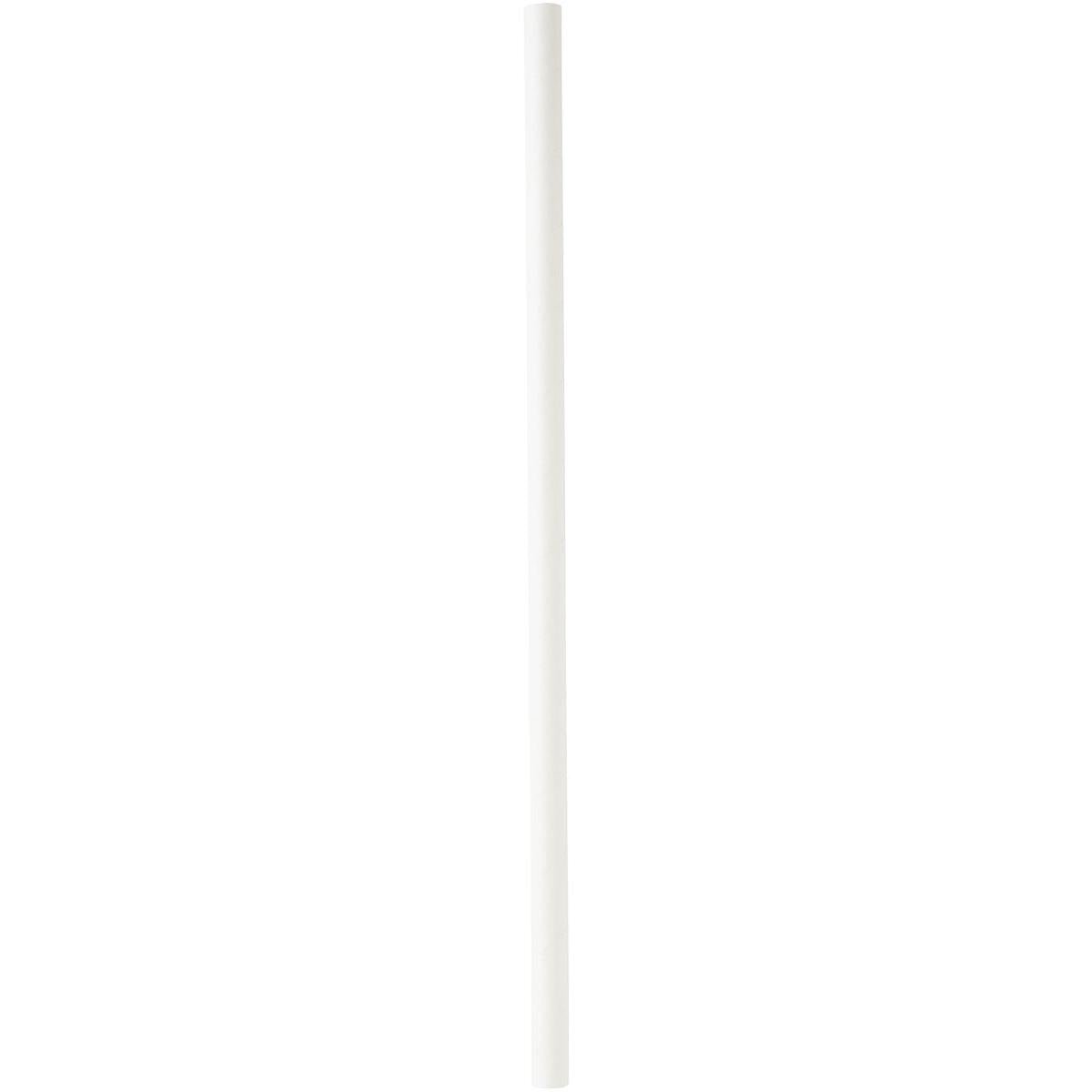 Biała słomka do picia z papieru FSC® (ø 8 mm, 230 mm) marki Duni GmbH stoi pionowo na prostym tle - opakowanie zawiera 100 sztuk.
