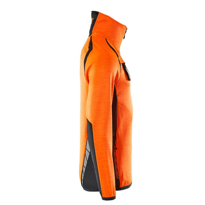 Polarowy sweter z krótką kurtką z mikropolaru zapinaną na zamek