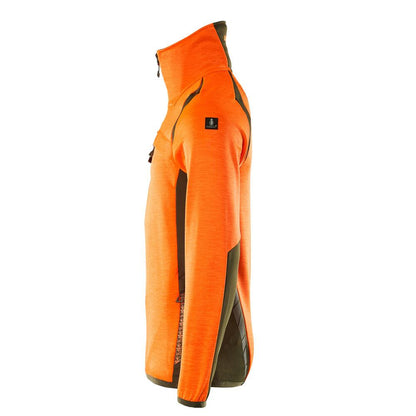 Polarowy sweter z krótką kurtką z mikropolaru zapinaną na zamek