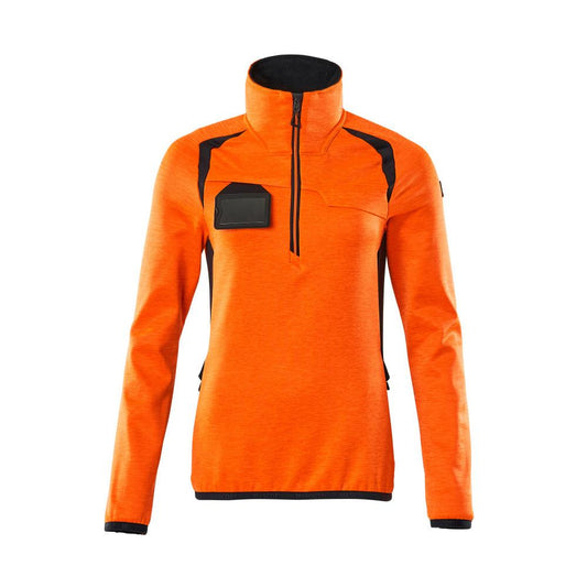 Polarowy sweter zapinany na krótki zamek, damska kurtka z mikropolaru