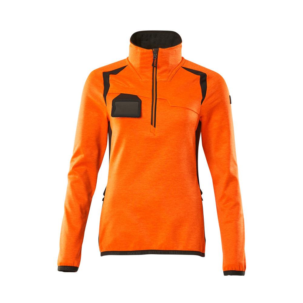 Polarowy sweter zapinany na krótki zamek, damska kurtka z mikropolaru