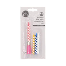 Muzyczna świeca PAPSTAR "Happy Birthday" (12 cm, kolorowa, z zapasowymi świecami) od PAPSTAR GmbH zawiera muzyczną świecę i zapasowe świece - idealna na uroczyste przyjęcia urodzinowe.