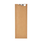 Tuleja SACCHETTO EcoEcho 250x85 mm firmy Duni GmbH z przyjaznego dla środowiska papieru kraftowego zawiera metalowe sztućce z otwartymi uchwytami i jest przedstawiona na prostym białym tle. Opakowanie zawiera 350 niezamykalnych tulejek.