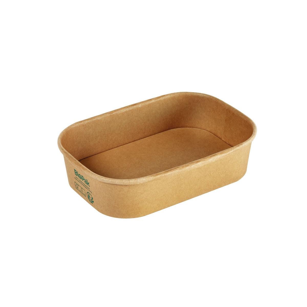Kartonowe pudełko BRICK MEDIUM 500 ml od Duni GmbH to prostokątny brązowy pojemnik na żywność z FSC/PLA (171x120x43mm, 50 sztuk) z lekko zaokrąglonymi rogami i małym zielonym logo - idealne jako zrównoważone opakowanie.