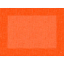 Cyfrowy obraz przedstawia duży prostokąt "Linnea Sun Orange" z jaśniejszym pomarańczowym centrum i subtelnym wzorem kratki, inspirowanym podkładkami stołowymi Dunicel 30 x 40 cm (opakowanie 500 sztuk) firmy Duni GmbH, na solidnym białym tle.