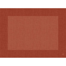 Podkładka stołowa Dunicel 30 x 40 cm Linnea Earth Terra firmy Duni GmbH to prostokątna czerwona podkładka stołowa z teksturowanym wzorem krzyżowym, solidnym brzegiem i jasnym wewnętrznym prostokątem. Opakowanie: 500 sztuk.