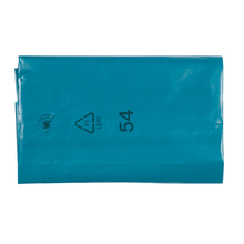 Worki na odpady EMIL DEISS KG DEISS z recyklingu LDPE w kolorze niebieskim, z nadrukiem "LDPE" i 54 w kolorze czarnym, są idealne do pojemników o pojemności 240 l i posiadają certyfikat Błękitnego Anioła. Dostarczane w kartonie zawierającym 200 rolek.