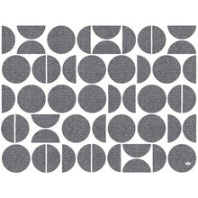 Siatka z czarnych i białych teksturowanych kół i półkoli na białym tle - idealna dla Duni GmbH Dunicel Sets 30x40 cm, 100 sztuk - kształty na kreatywne okazje | Opakowanie (100 sztuk).