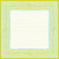 Obrus Dunicel 84x84 cm Elise Stripes od Duni GmbH charakteryzuje się stylową bordiurą z naprzemiennymi niebieskimi, zielonymi i żółtymi paskami wokół kremowego rdzenia, co tworzy elegancki, strukturalny wygląd. Dostępny w opakowaniach po 100 sztuk.