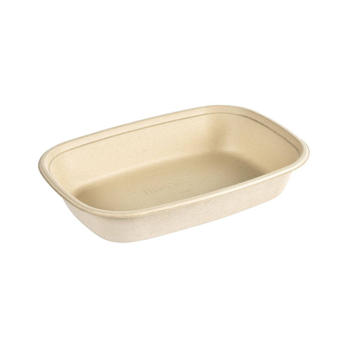 Miska Cube 1200 ml od Duni GmbH to brązowa, prostokątna jednorazowa miska (249x172x45 mm) z powlekanej bagassy (PBAT/PLA), biodegradowalna, z zaokrąglonymi rogami - opakowanie po 40 sztuk.