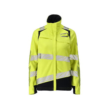 Kurtka damska, kurtka robocza ULTIMATE STRETCH Multisafe, odblaskowa żółto/czarno-niebieska