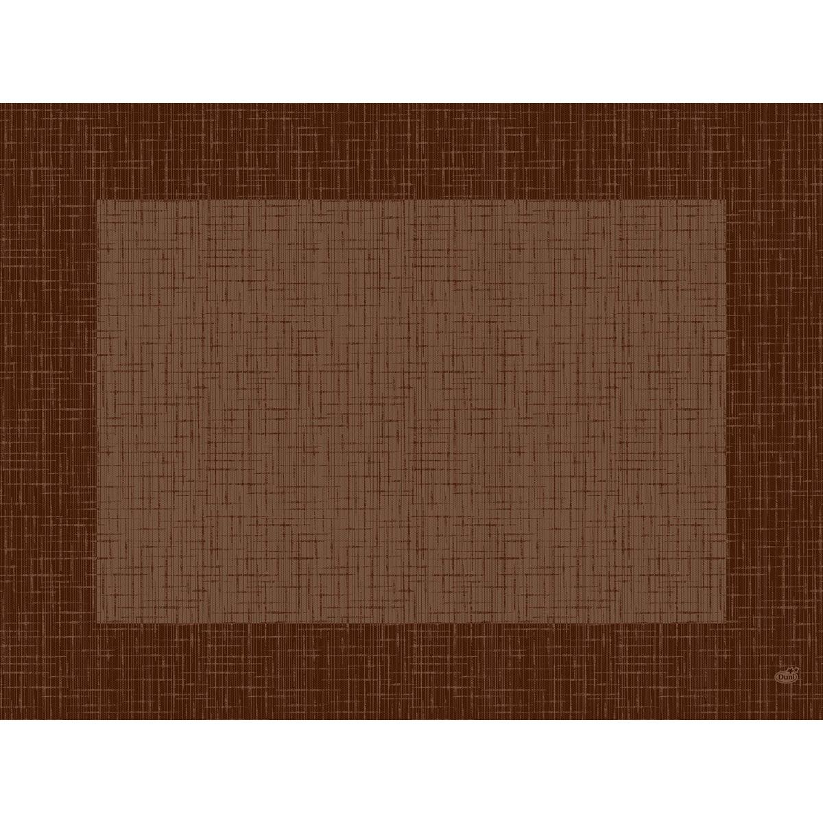 Die Bio-Dunicel-Sets 30x40 Linnea Kastanie von Duni GmbH sind hochwertige, biologisch abbaubare Tischsets mit einem Kreuzschraffurmuster in stilvollem Braun, perfekt für jeden Tisch. Die Packung enthält 100 Stück.