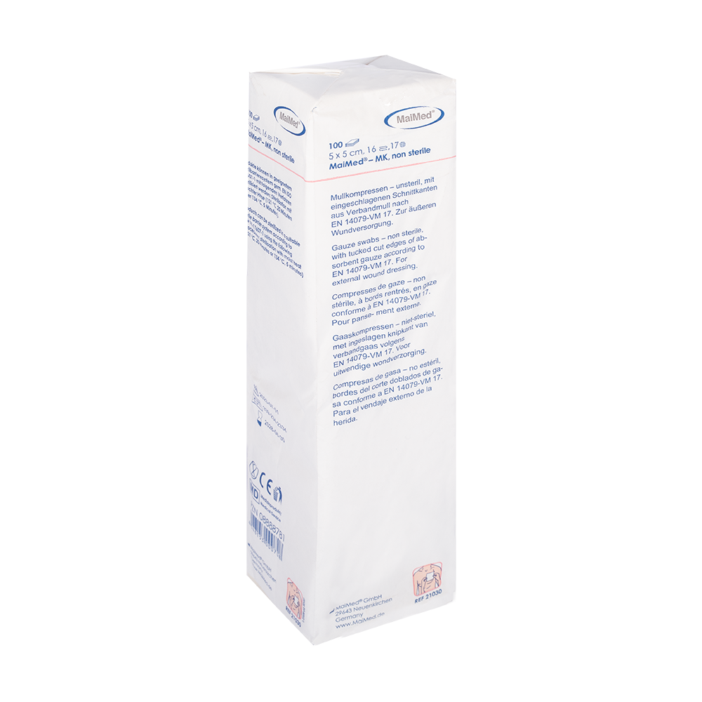 MaiMed-MK-kompresy z gazy niesterylne po 100 sztuk/worek papierowy