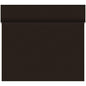 Das Duni GmbH Bio-DC-Tete a Tete 0,4x24m ist ein solides dunkelbraunes Rechteck aus biologisch abbaubarem Material, mit einem subtilen horizontalen Schatten oder einer Falte in der Nähe der oberen Kante, dargestellt auf einem weißen Hintergrund.