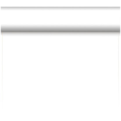 Ein weißer Hintergrund mit einer horizontalen grauen schattierten Linie im oberen Bereich, die an das minimalistische und umweltfreundliche Design des Bio-DC-Tete a Tete 0,4x24m der Duni GmbH erinnert. Der Rest des Bildes ist leer.