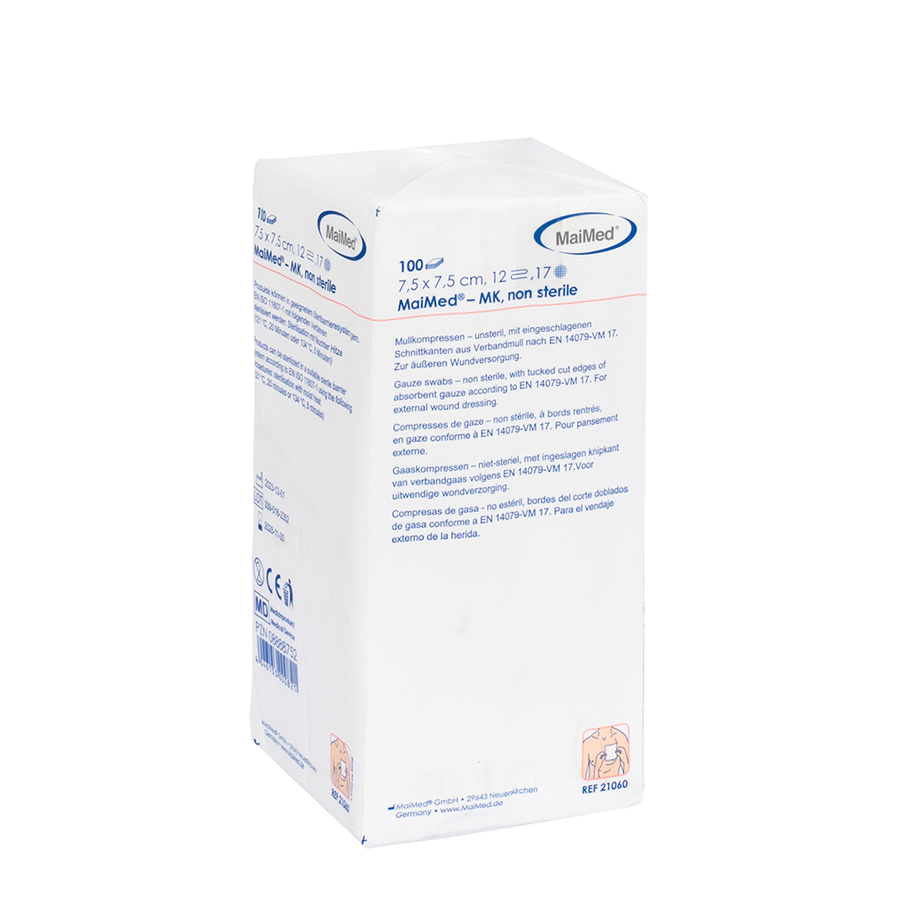MaiMed-MK-kompresy z gazy niesterylne po 100 sztuk/worek papierowy