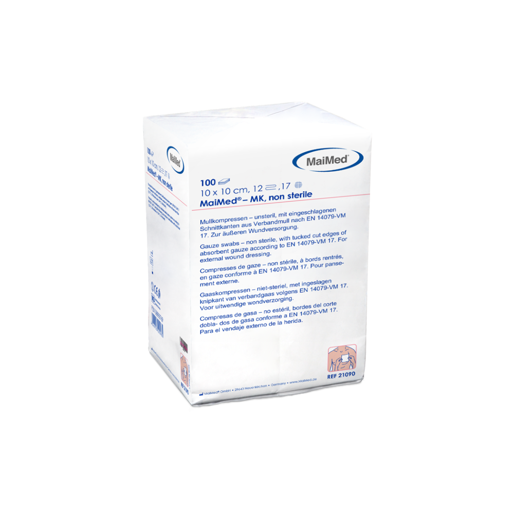 MaiMed-MK-kompresy z gazy niesterylne po 100 sztuk/worek papierowy