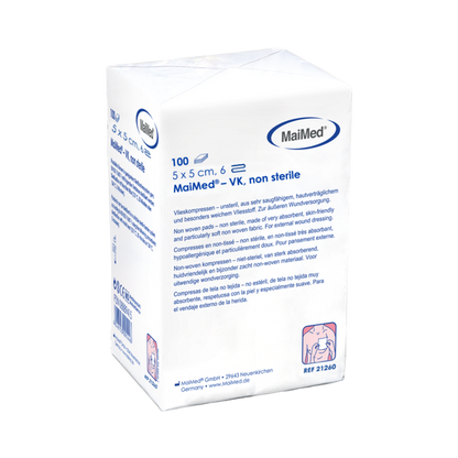 Kompresy flizelinowe niesterylne MaiMed-VK po 100 sztuk/worek papierowy