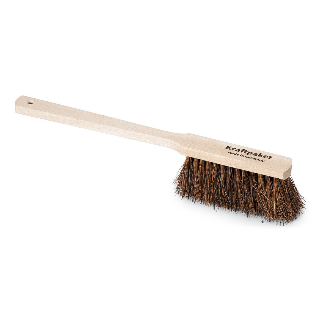 Profesjonalna szczotka Nölle Profi Brush z długim uchwytem 45 cm, Arenga/Kokos, najwyższej jakości od Nölle Profi Brush Technik szczotek i pędzli e.K., jest przedstawiona na białym tle - idealna do profesjonalnego czyszczenia.