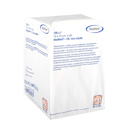 Kompresy flizelinowe niesterylne MaiMed-VK po 100 sztuk/worek papierowy