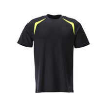 T-shirt, nowoczesny krój T-shirt Multisafe, czarno-niebieski/hi-vis-żółty