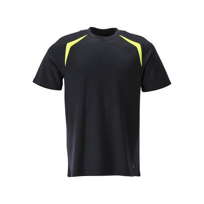 T-shirt, nowoczesny krój T-shirt Multisafe, czarno-niebieski/hi-vis-żółty