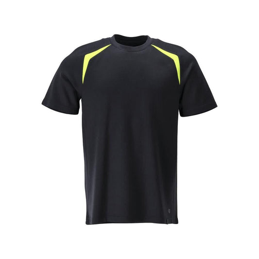 T-shirt, nowoczesny krój T-shirt Multisafe, czarno-niebieski/hi-vis-żółty
