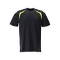 T-shirt, nowoczesny krój T-shirt Multisafe, czarno-niebieski/hi-vis-żółty