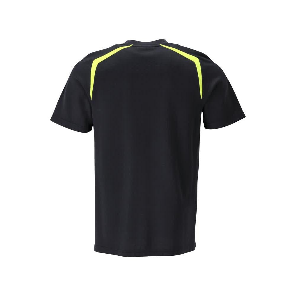 T-shirt, nowoczesny krój T-shirt Multisafe, czarno-niebieski/hi-vis-żółty