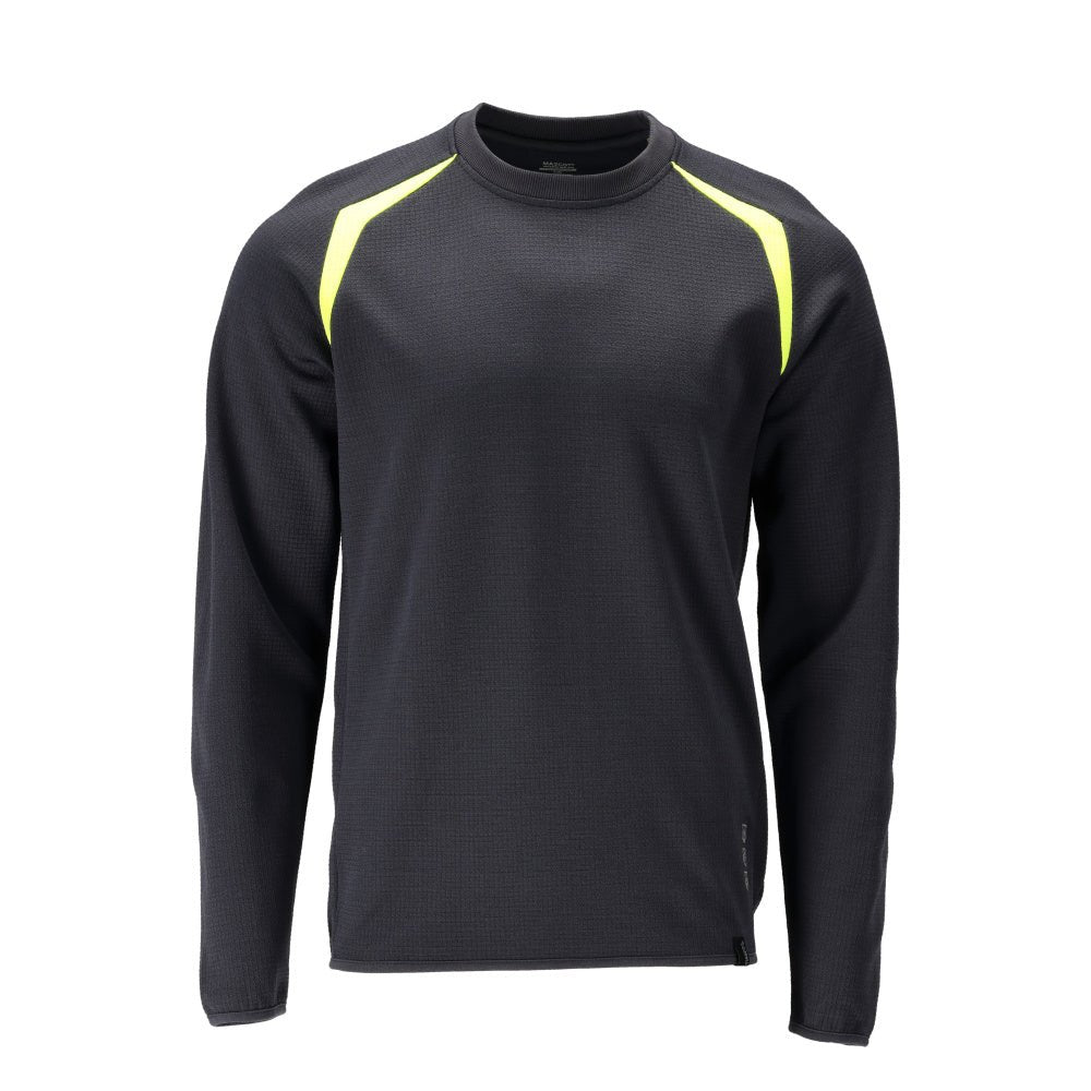 Bluza o nowoczesnym kroju. Bluza Multisafe, czarno-niebieska/żółta odblaskowa