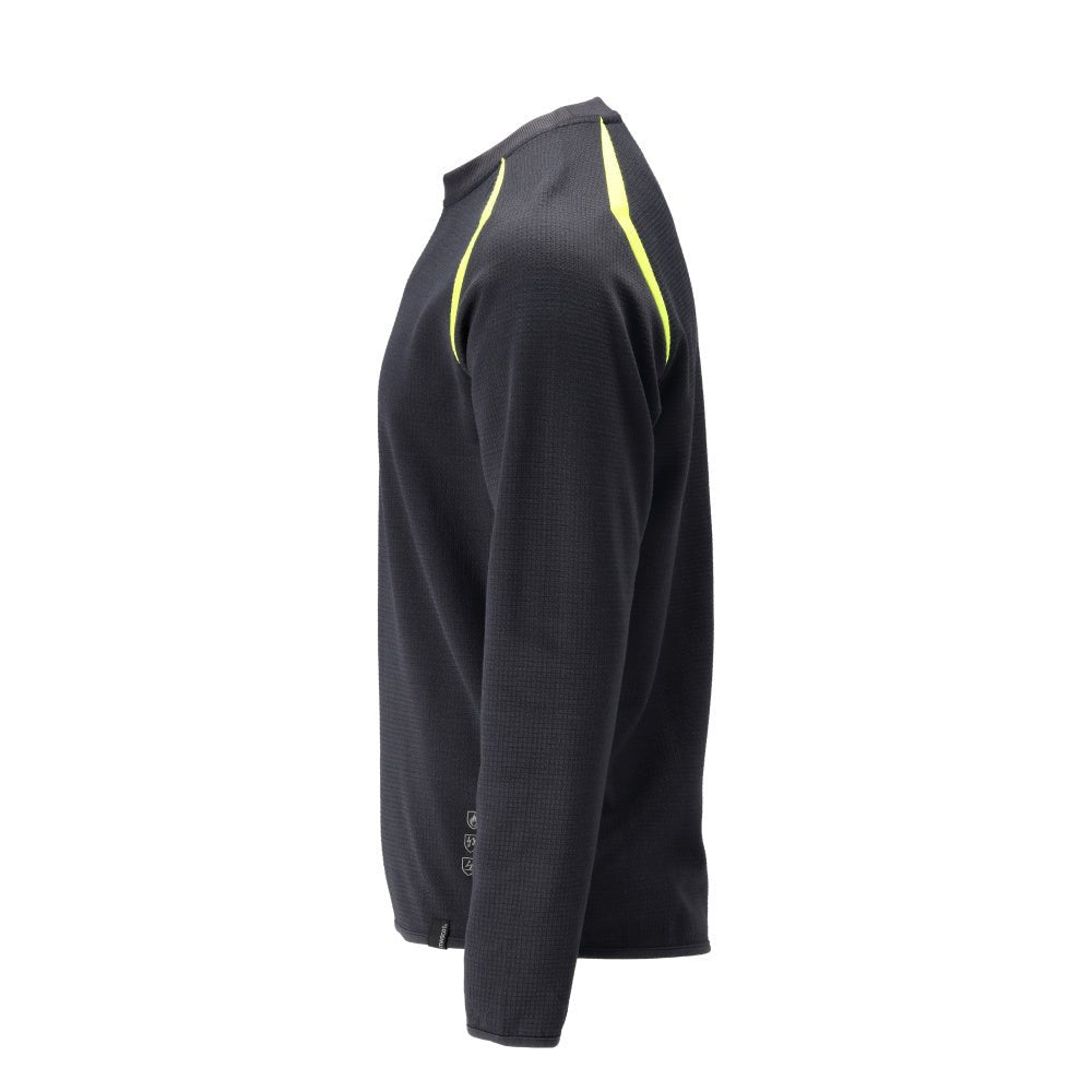 Bluza o nowoczesnym kroju. Bluza Multisafe, czarno-niebieska/żółta odblaskowa
